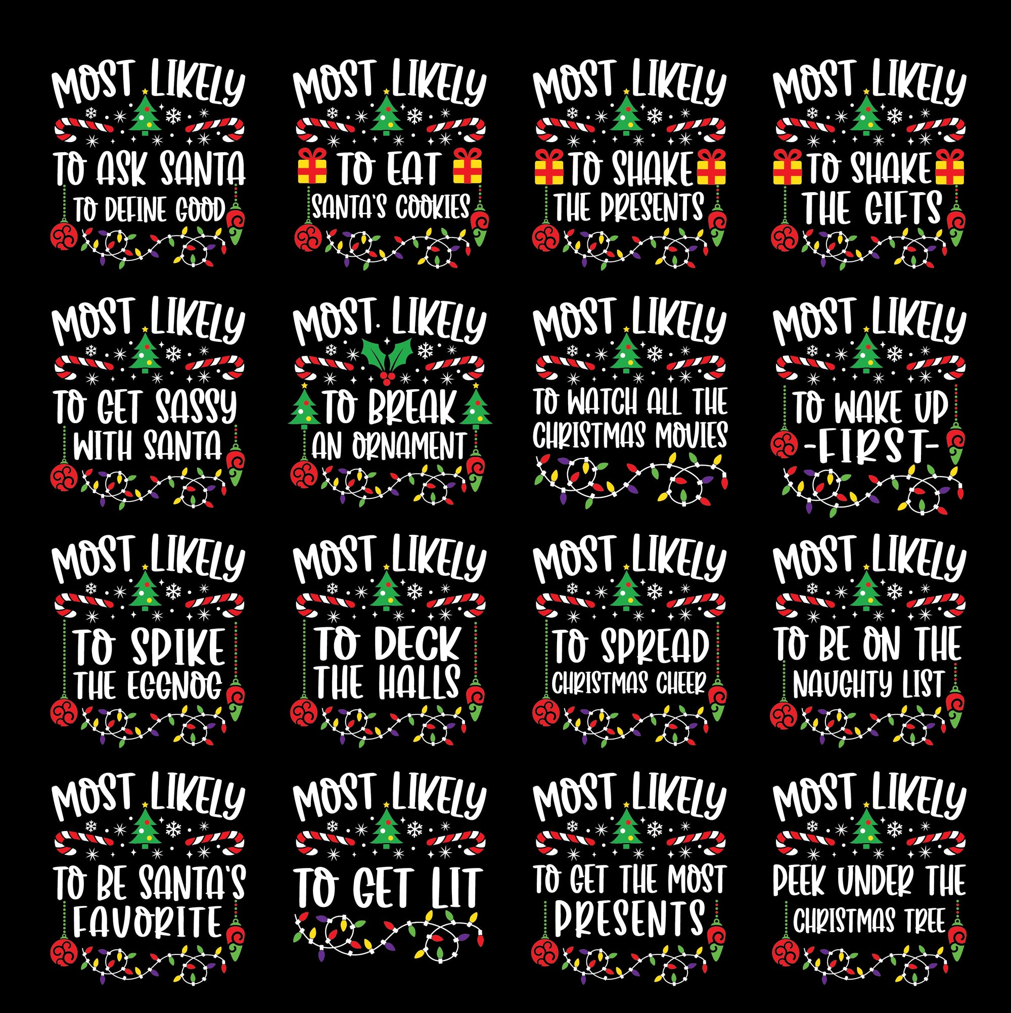 Most Likely To Matching Family Christmas (MORE COLOURS & STYLES)