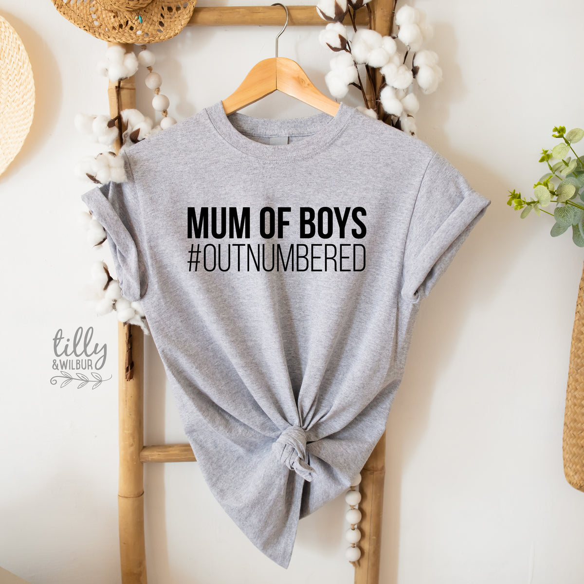 Mum of Boys Shirt | #Outnumbered Mum Tee | Funny Boy Mum T-Shirt Australia