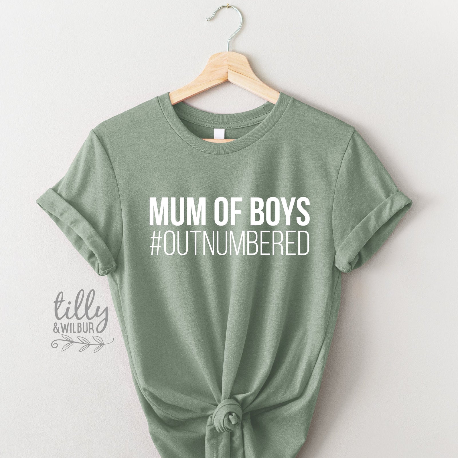 Mum of Boys Shirt | #Outnumbered Mum Tee | Funny Boy Mum T-Shirt Australia