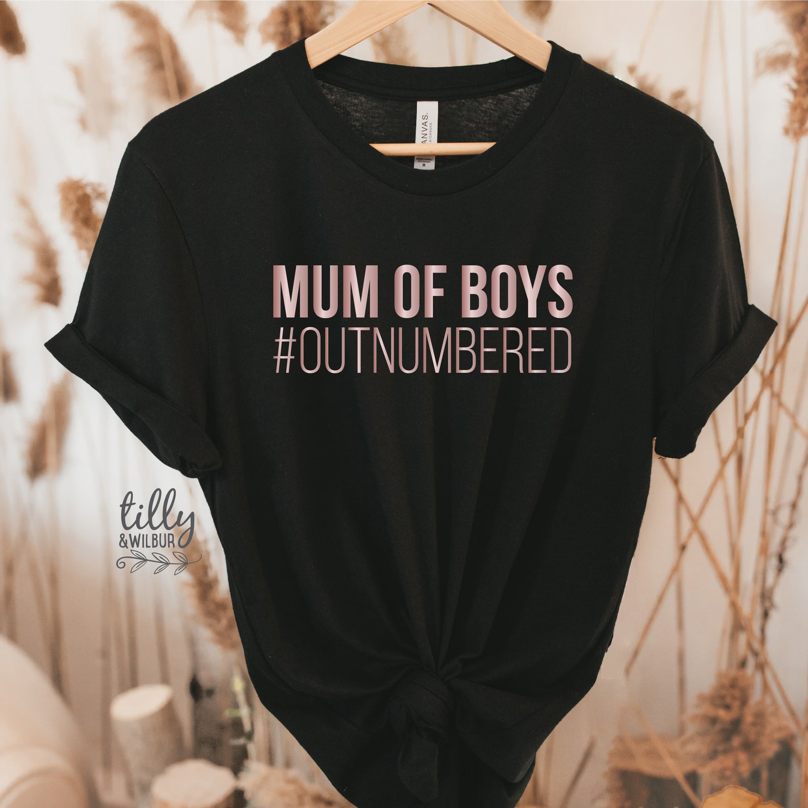 Mum of Boys Shirt | #Outnumbered Mum Tee | Funny Boy Mum T-Shirt Australia