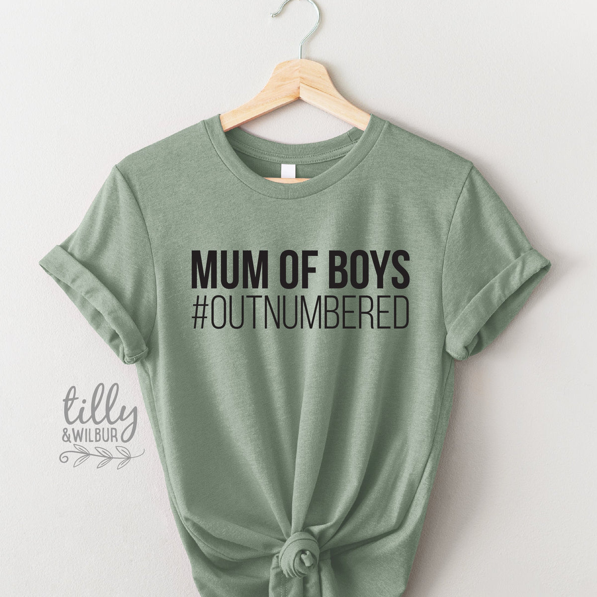 Mum of Boys Shirt | #Outnumbered Mum Tee | Funny Boy Mum T-Shirt Australia