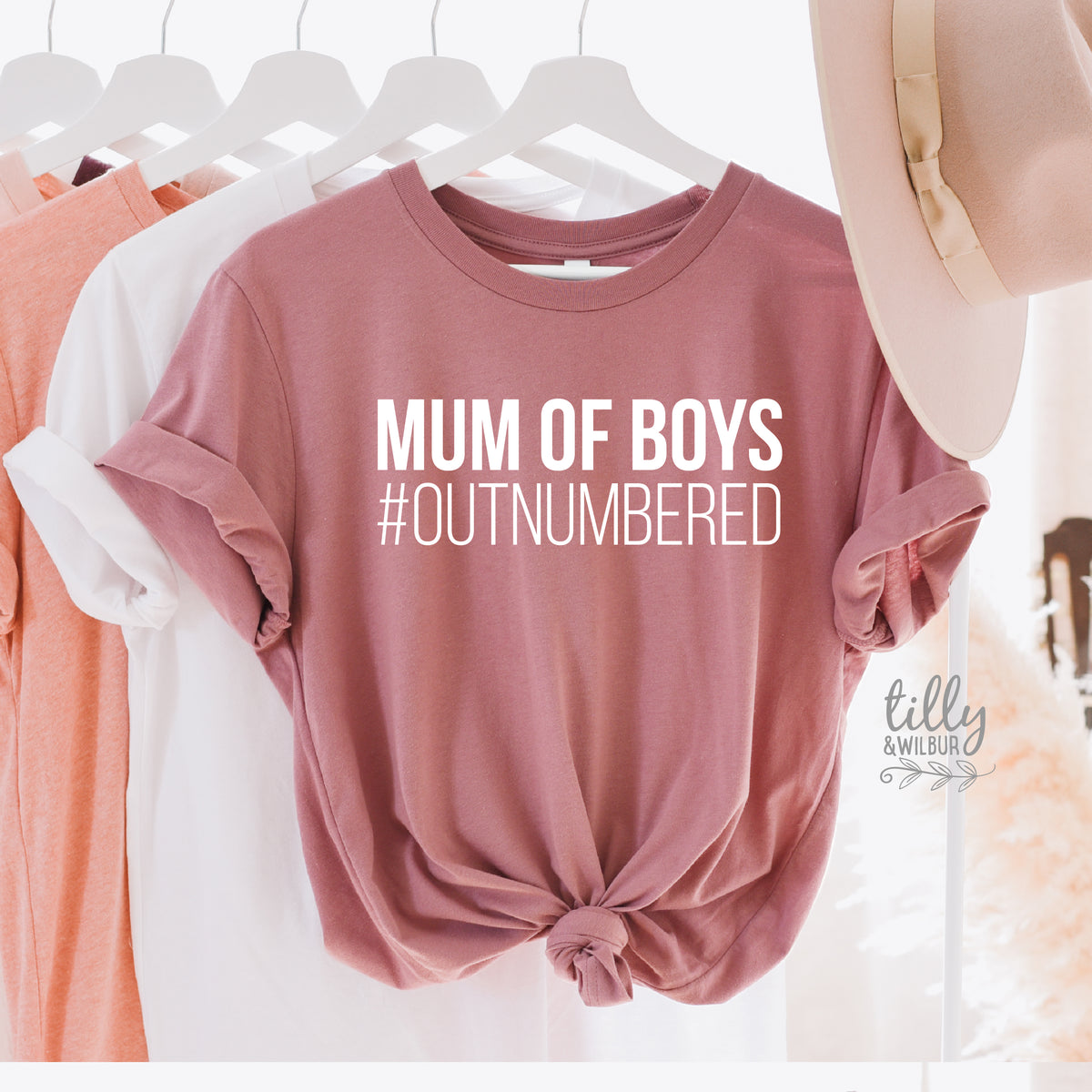 Mum of Boys Shirt | #Outnumbered Mum Tee | Funny Boy Mum T-Shirt Australia
