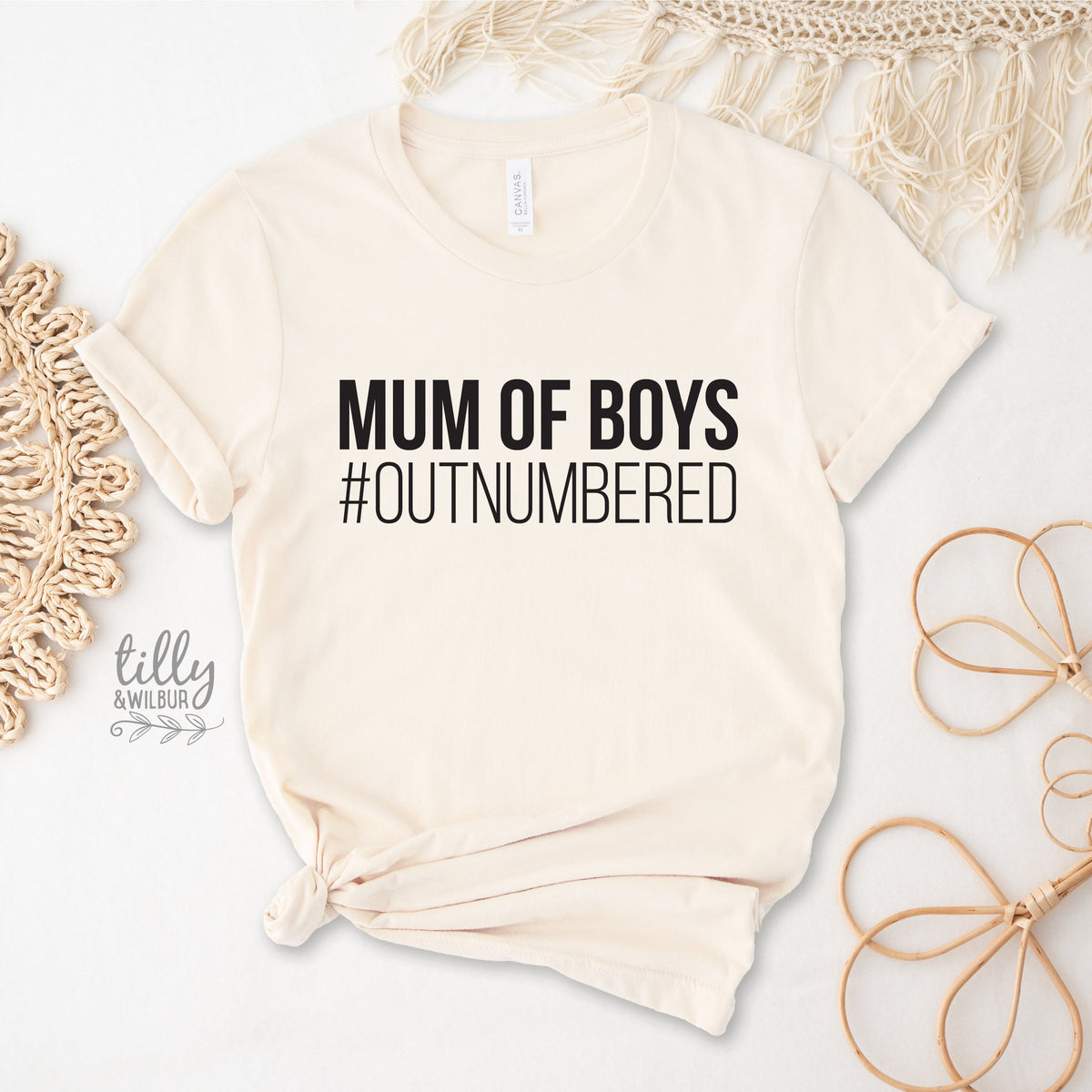 Mum of Boys Shirt | #Outnumbered Mum Tee | Funny Boy Mum T-Shirt Australia