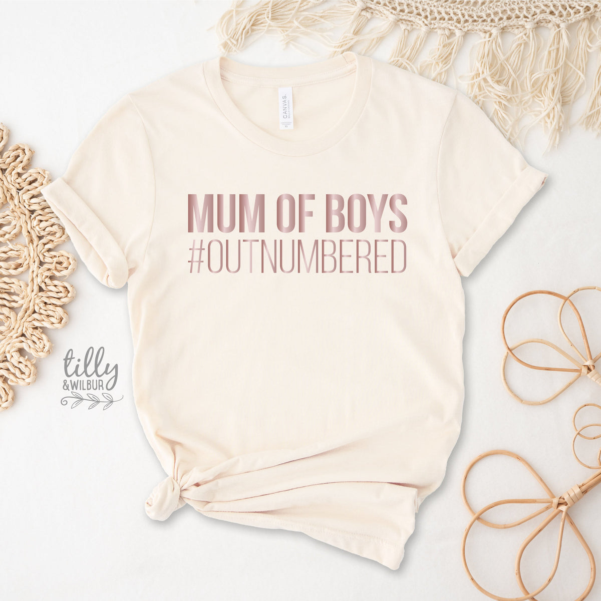 Mum of Boys Shirt | #Outnumbered Mum Tee | Funny Boy Mum T-Shirt Australia