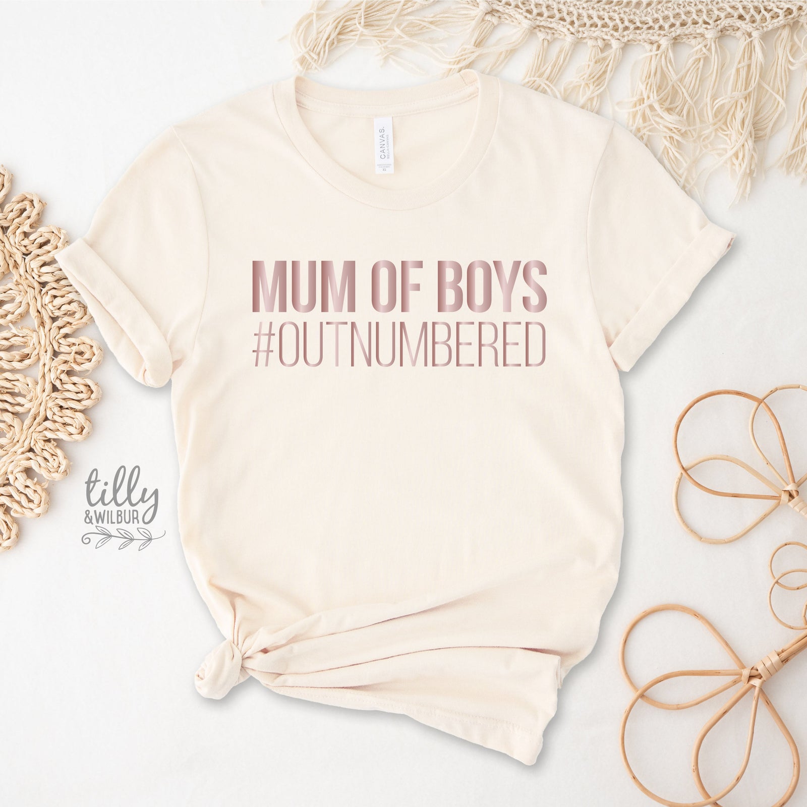 Mum of Boys Shirt | #Outnumbered Mum Tee | Funny Boy Mum T-Shirt Australia