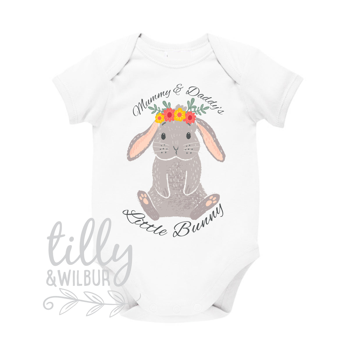 Mummy & Daddy’s Little Bunny Outfit | Floral Bunny Baby Bodysuit | Easter Shirt