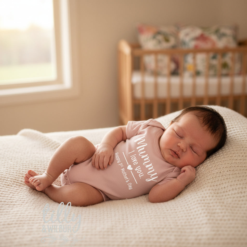 First Mother’s Day Baby Bodysuit | Mummy I Love You Outfit | New Mum Gift | Baby Shower Gift