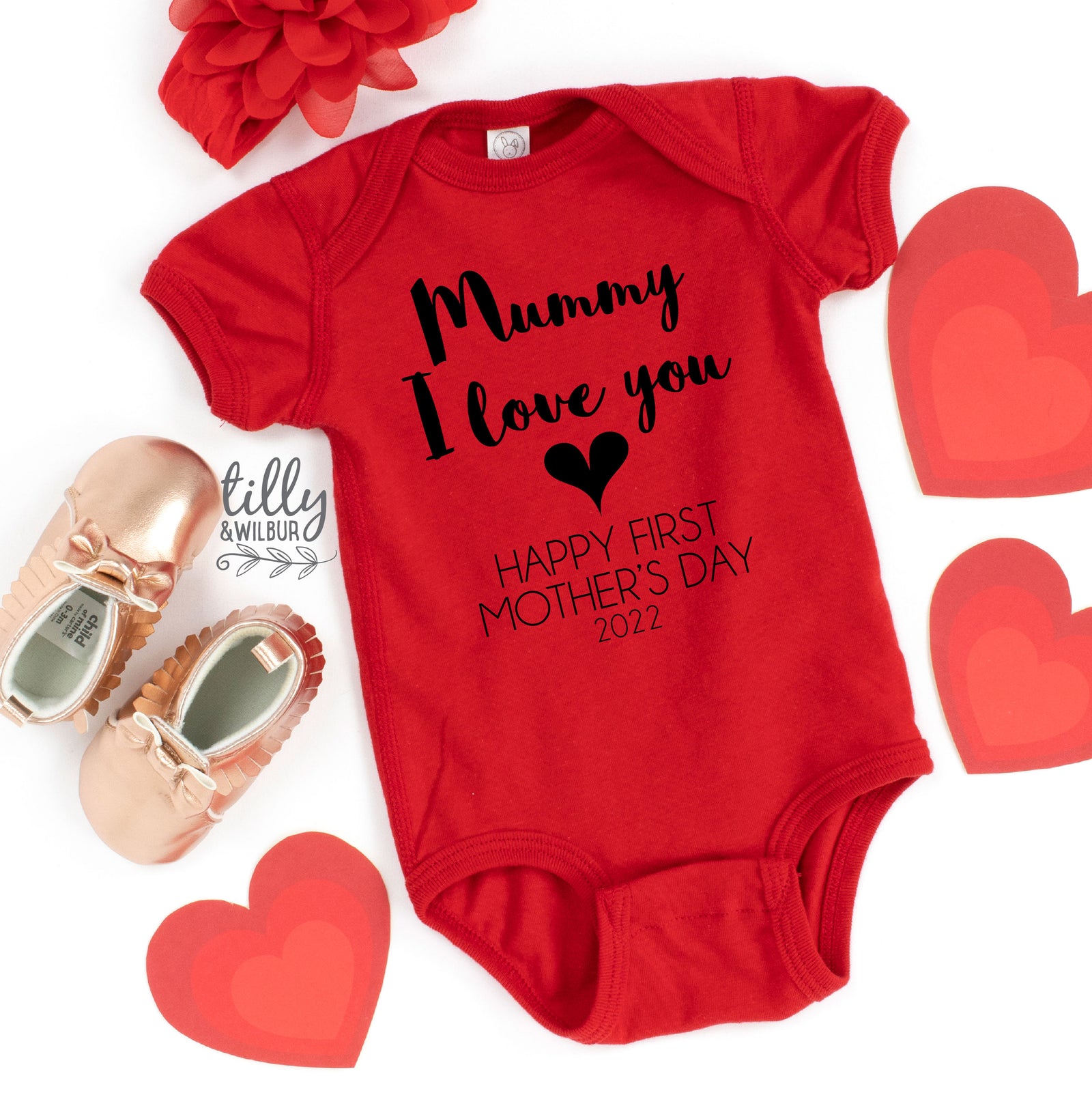 First Mother’s Day Baby Bodysuit | Mummy I Love You Outfit | New Mum Gift | Baby Shower Gift