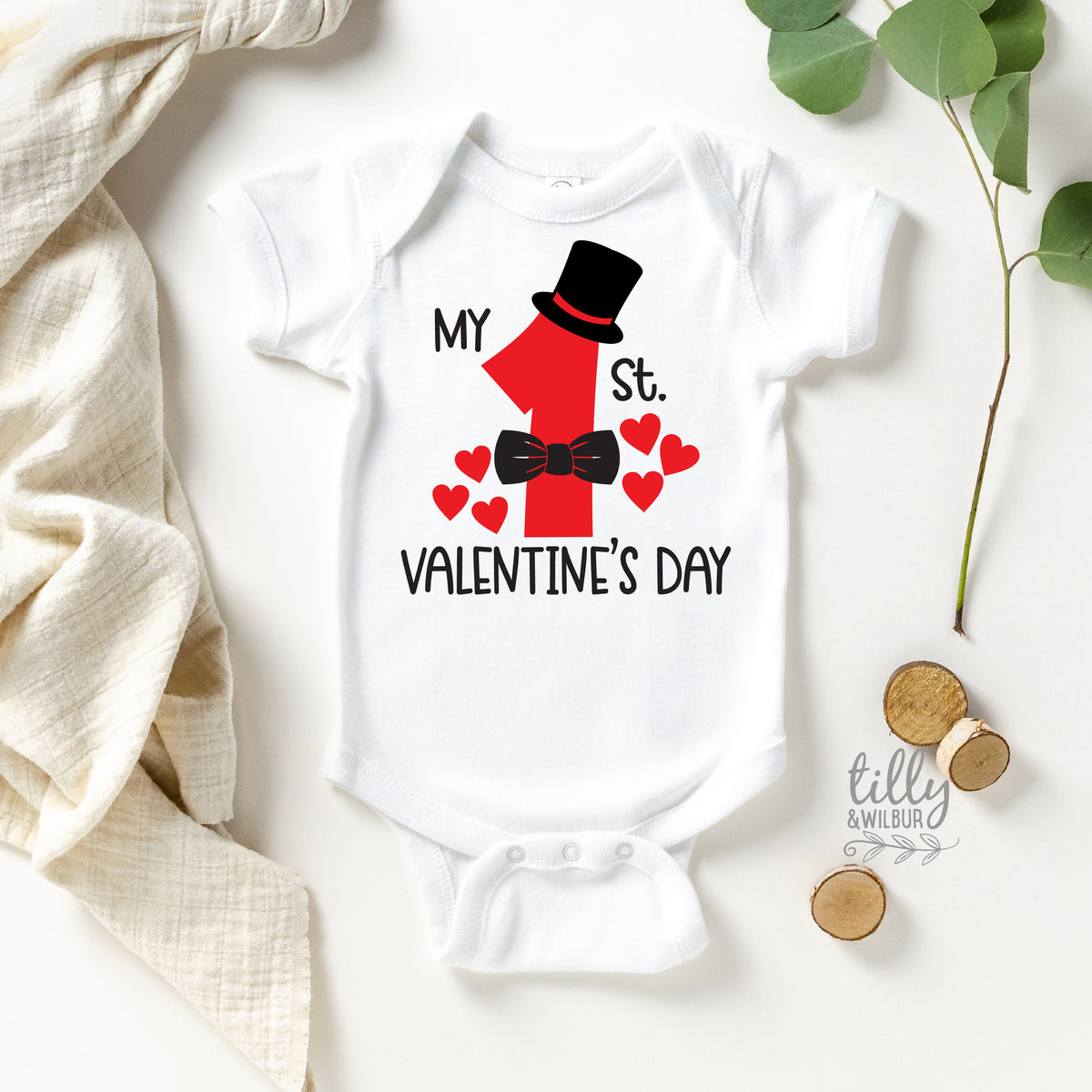 My 1st Valentine's Day, Top Hat & Bow Tie