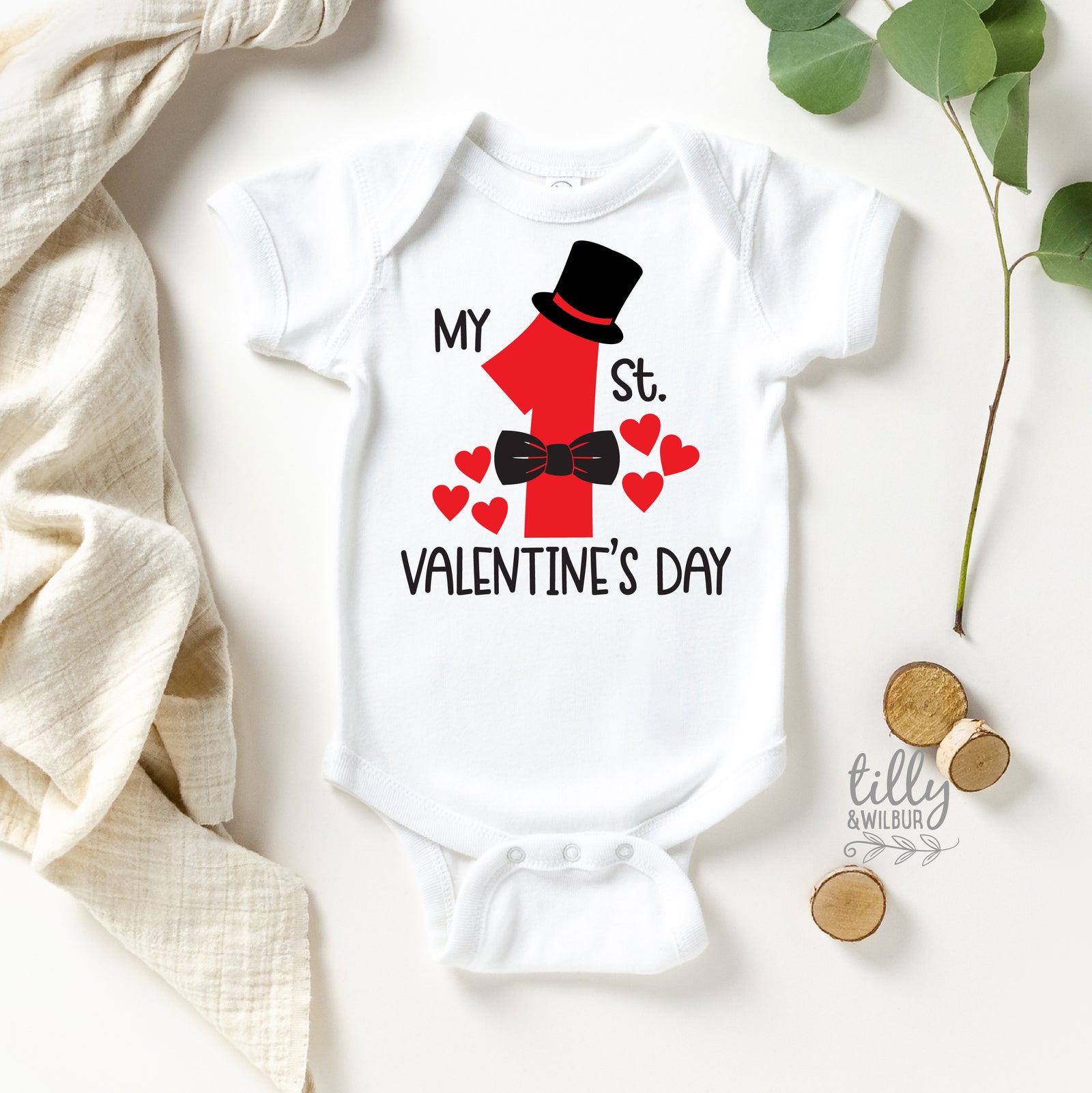 My 1st Valentine's Day, Top Hat & Bow Tie