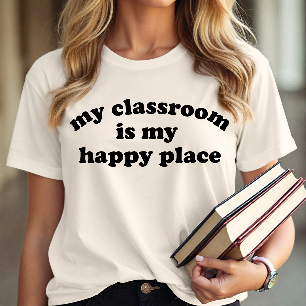 Teacher T-Shirt – My Classroom Is My Happy Place Tee