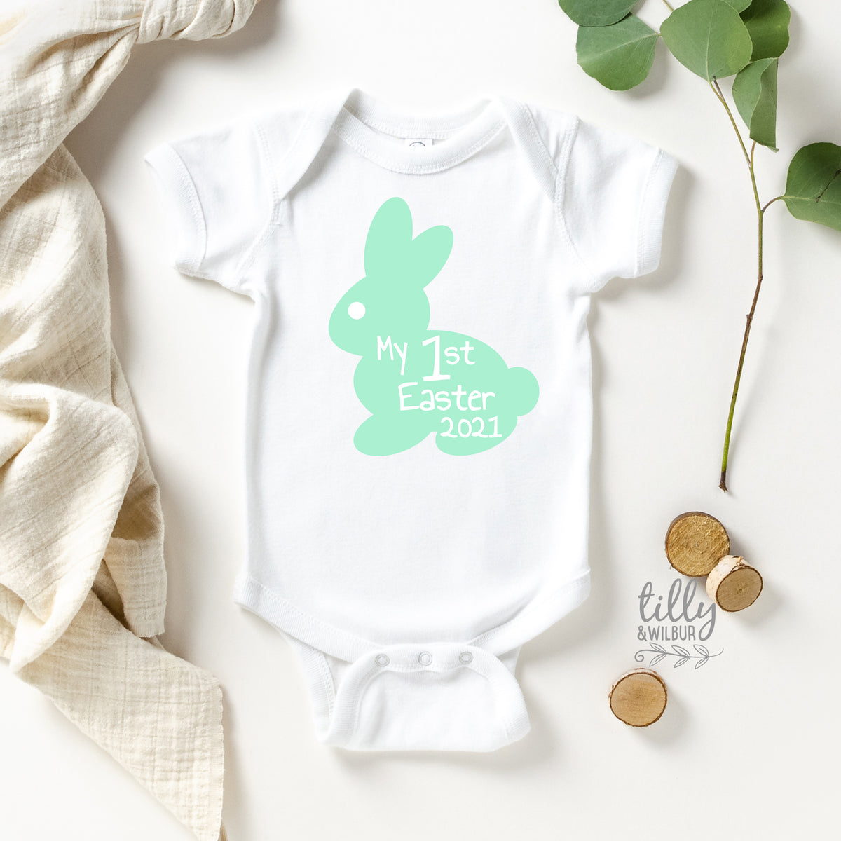 Personalised My First Easter Bunny Outfit | Baby Bodysuit Infant & Kids Tee | Custom Year Shirt