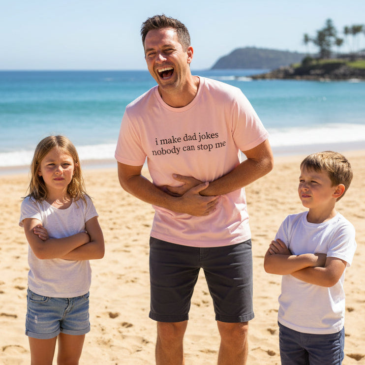 I Make Dad Jokes Nobody Can Stop Me T-Shirt - Funny Dad Tee