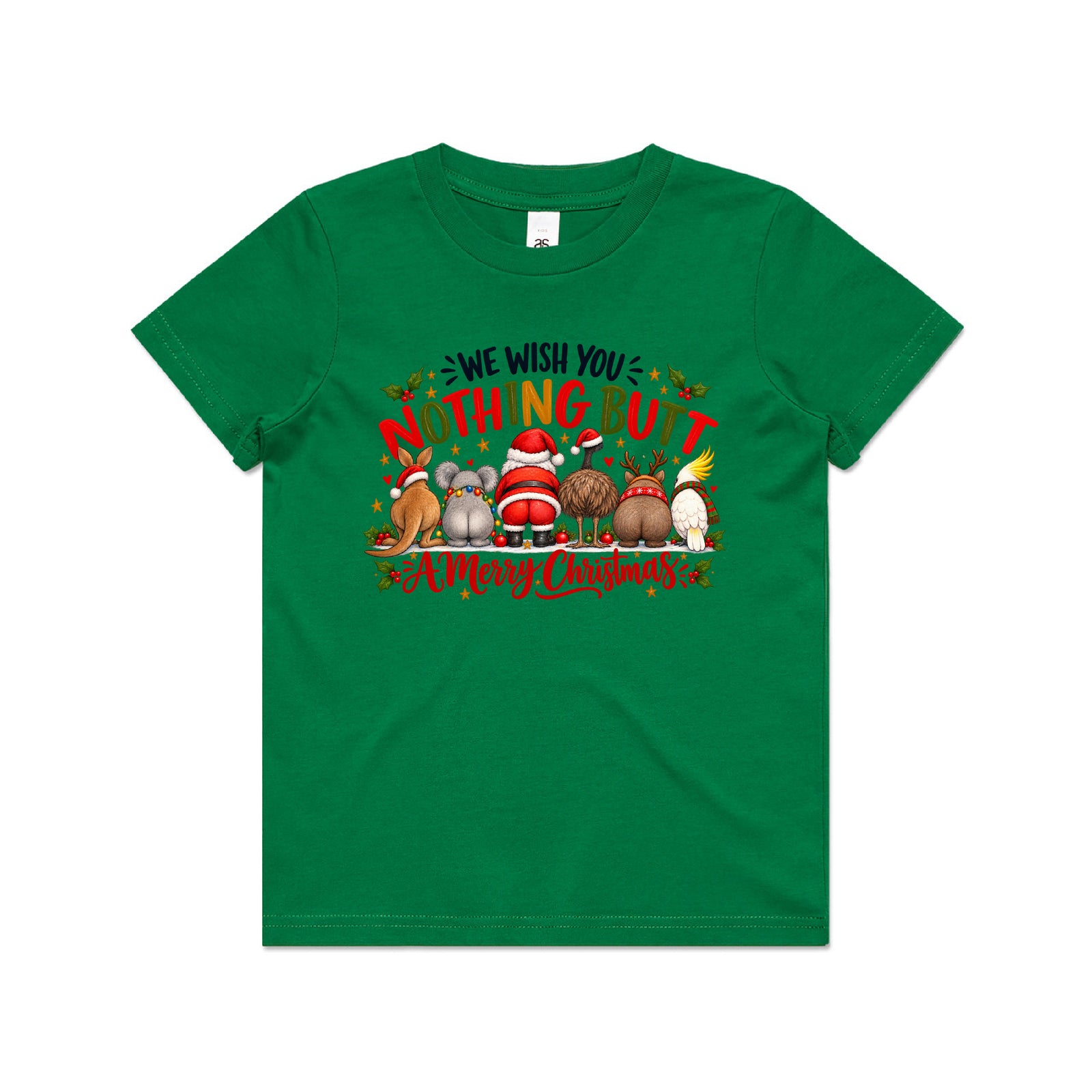 Nothing Butt A Merry Christmas Australian Animals T-Shirt