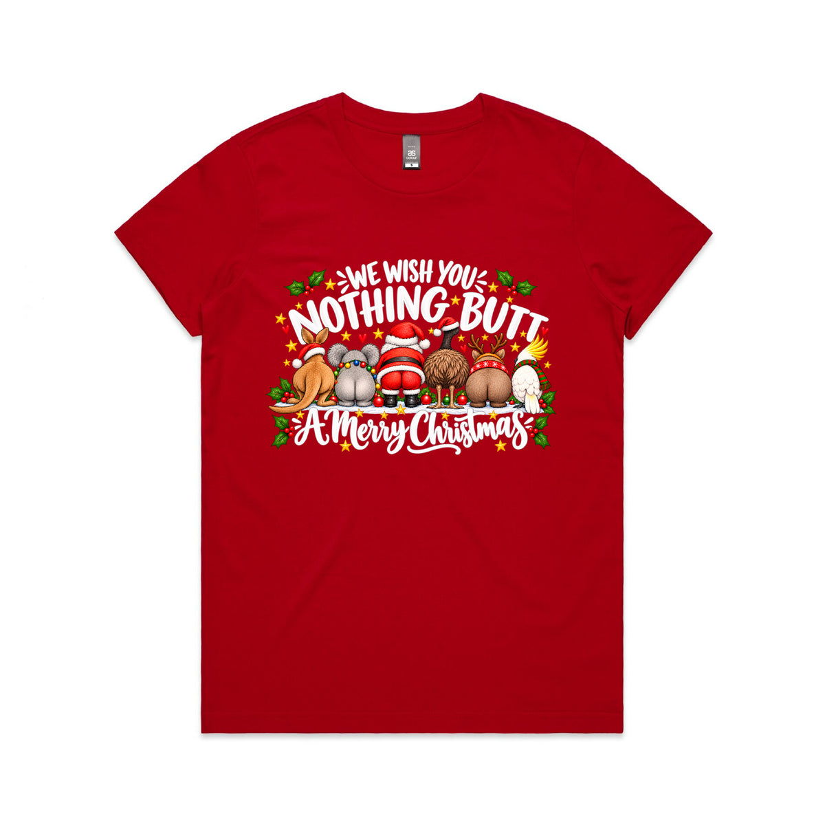 Nothing Butt A Merry Christmas Australian Animals T-Shirt