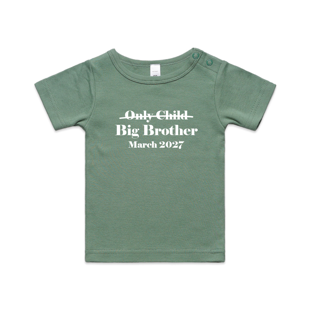 Only Child Big Brother Personalised Announcement T-Shirt