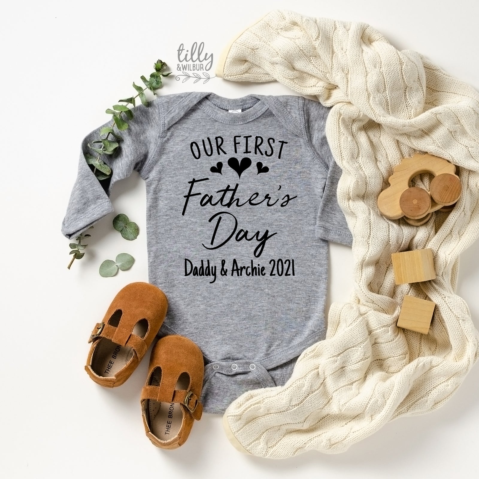 Our First Father's Day Bodysuit – Personalised Baby Gift
