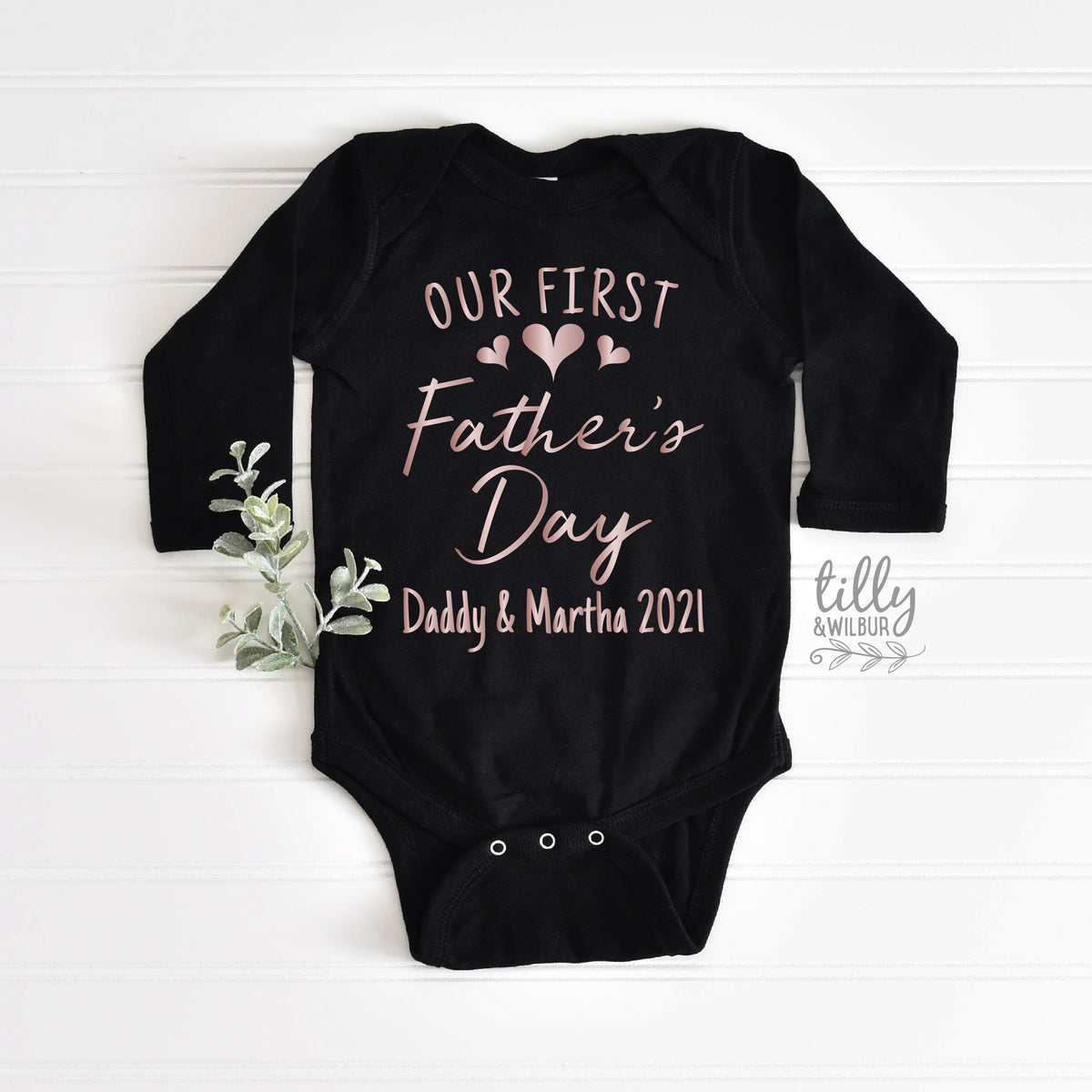 Our First Father's Day Bodysuit – Personalised Baby Gift