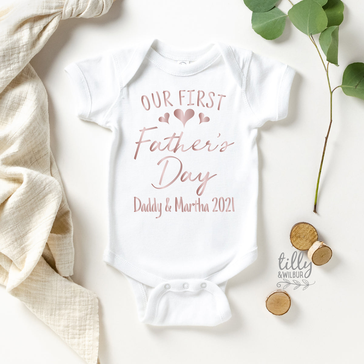Our First Father's Day Bodysuit – Personalised Baby Gift