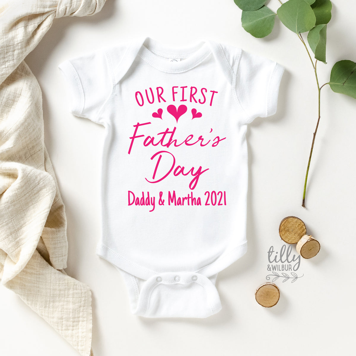 Our First Father's Day Bodysuit – Personalised Baby Gift