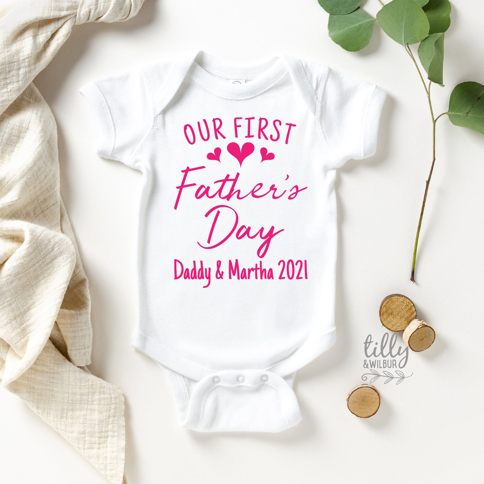 Our First Father's Day Bodysuit – Personalised Baby Gift