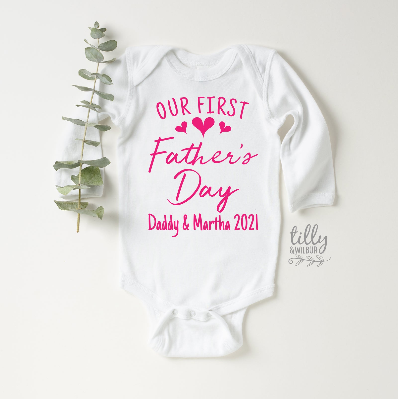 Our First Father's Day Bodysuit – Personalised Baby Gift
