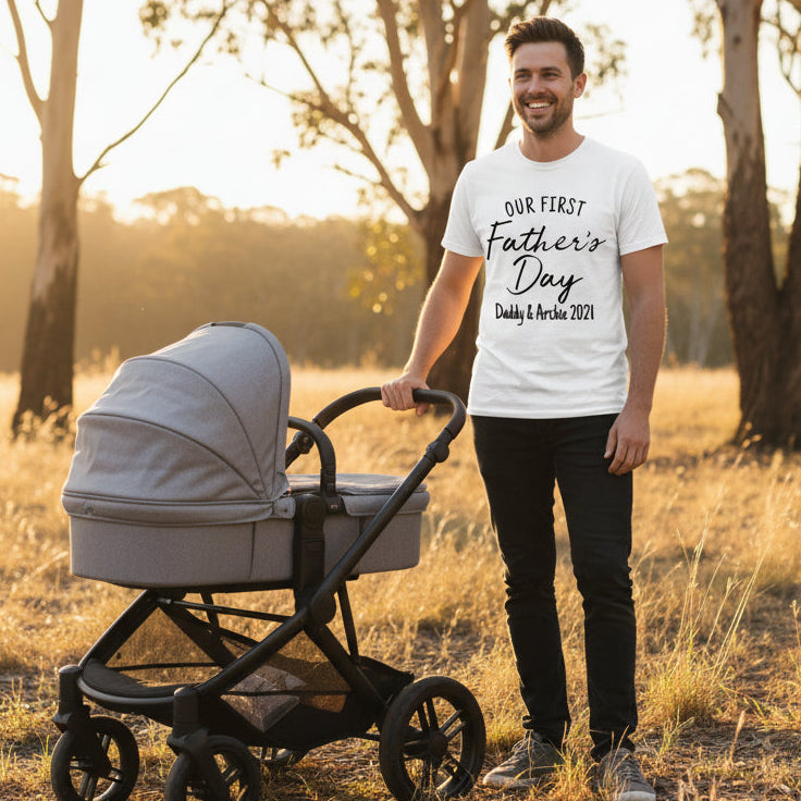 Our First Father's Day T-Shirt – Personalised Dad Gift