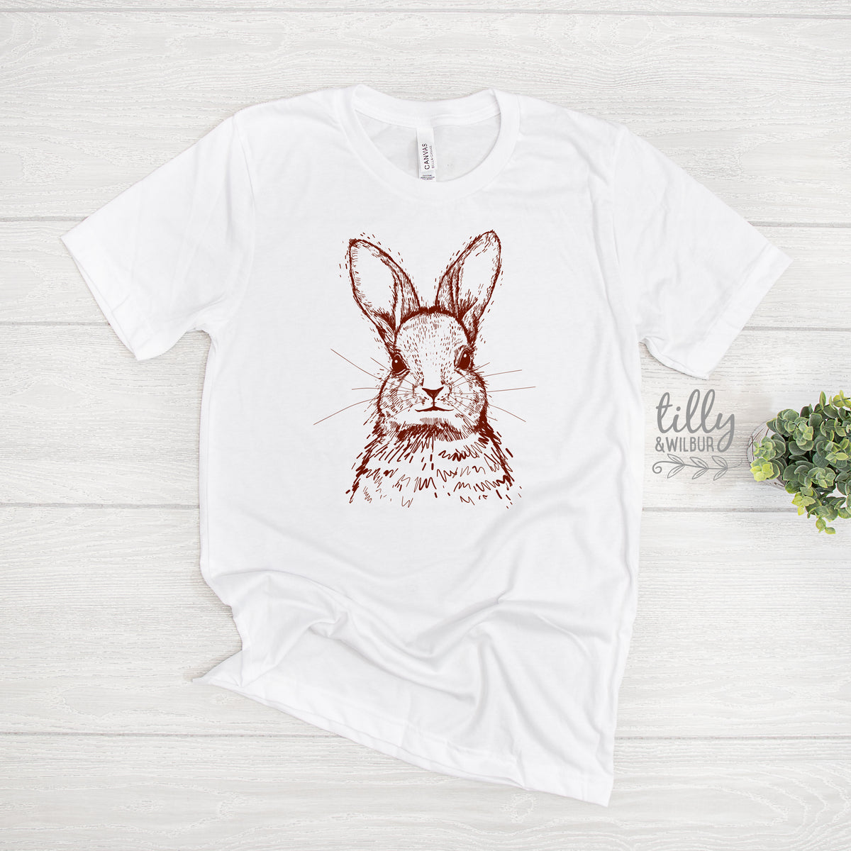 Vintage Bunny Easter Shirt – Classic Rabbit Illustration Tee for Adults, Kids & Babies | Family Matching Outfit