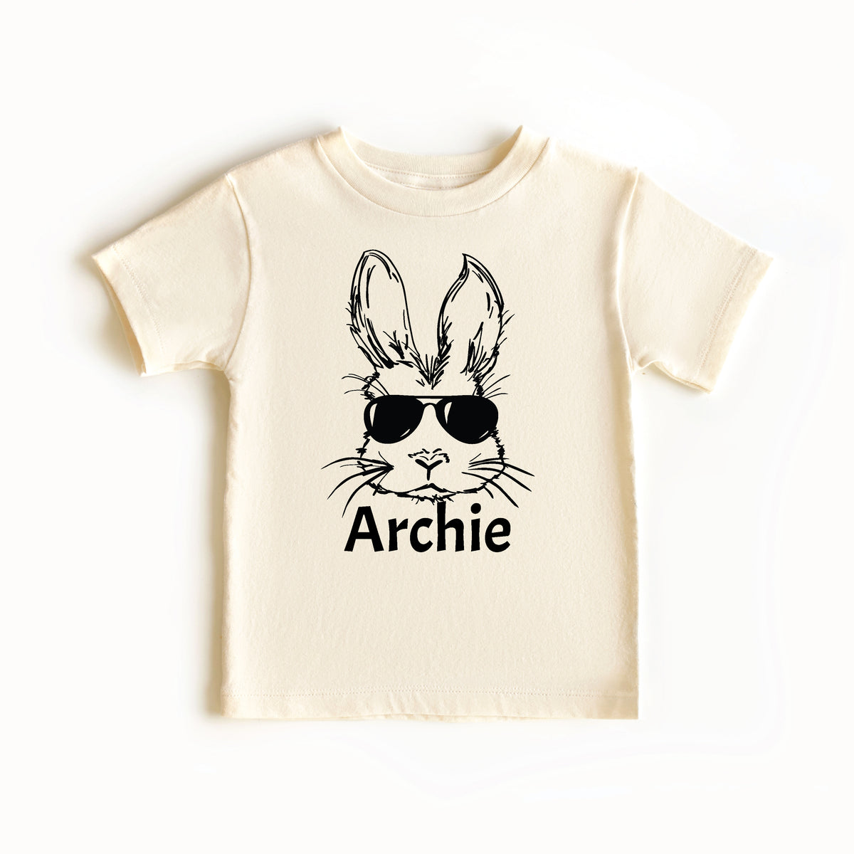 Wilbur The Rabbit Personalised Cool Bunny Easter Shirt | Custom Kids Easter Tee | Tilly ...