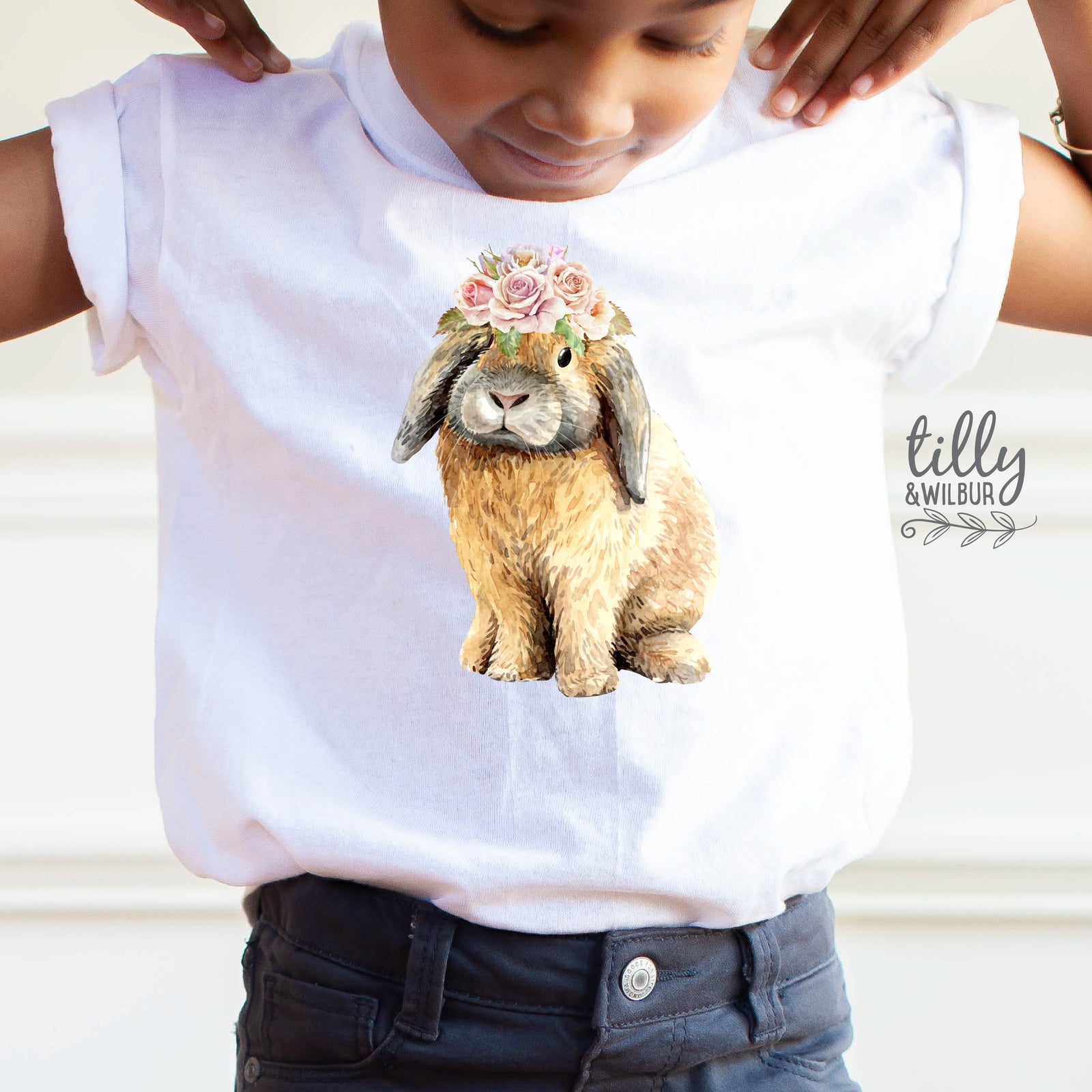 floral bunny easter shirt baby kids women cute bunny tee australia