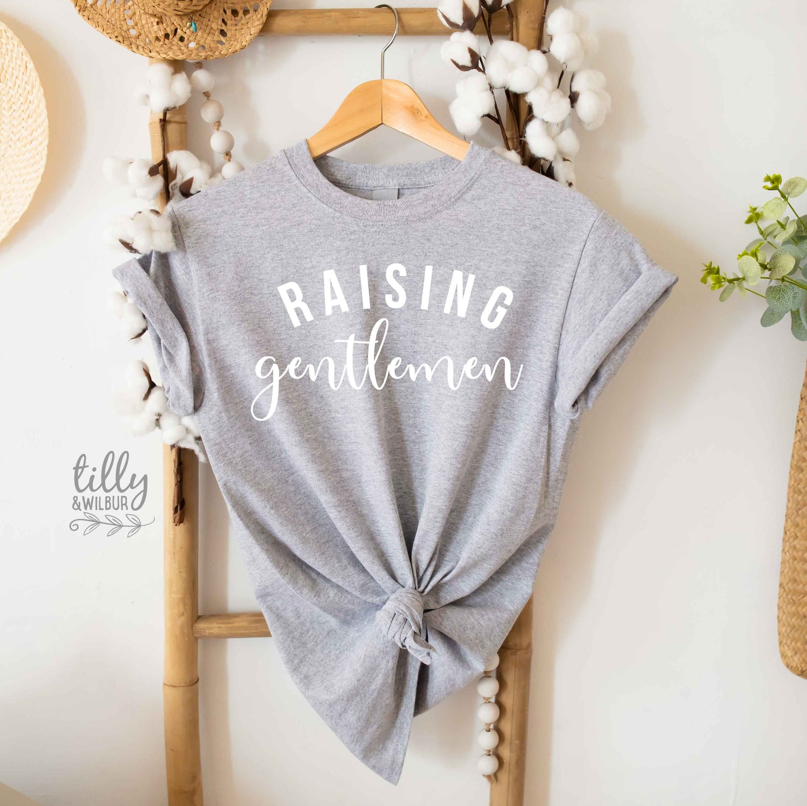 Raising Gentlemen Shirt | Boy Mum T-Shirt | Mum of Boys Tee | Mother’s Day Gift | Neutral Aesthetic Mum Shirt