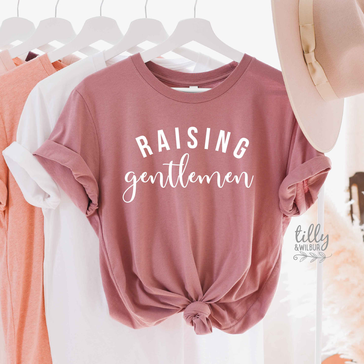 Raising Gentlemen Shirt | Boy Mum T-Shirt | Mum of Boys Tee | Mother’s Day Gift | Neutral Aesthetic Mum Shirt