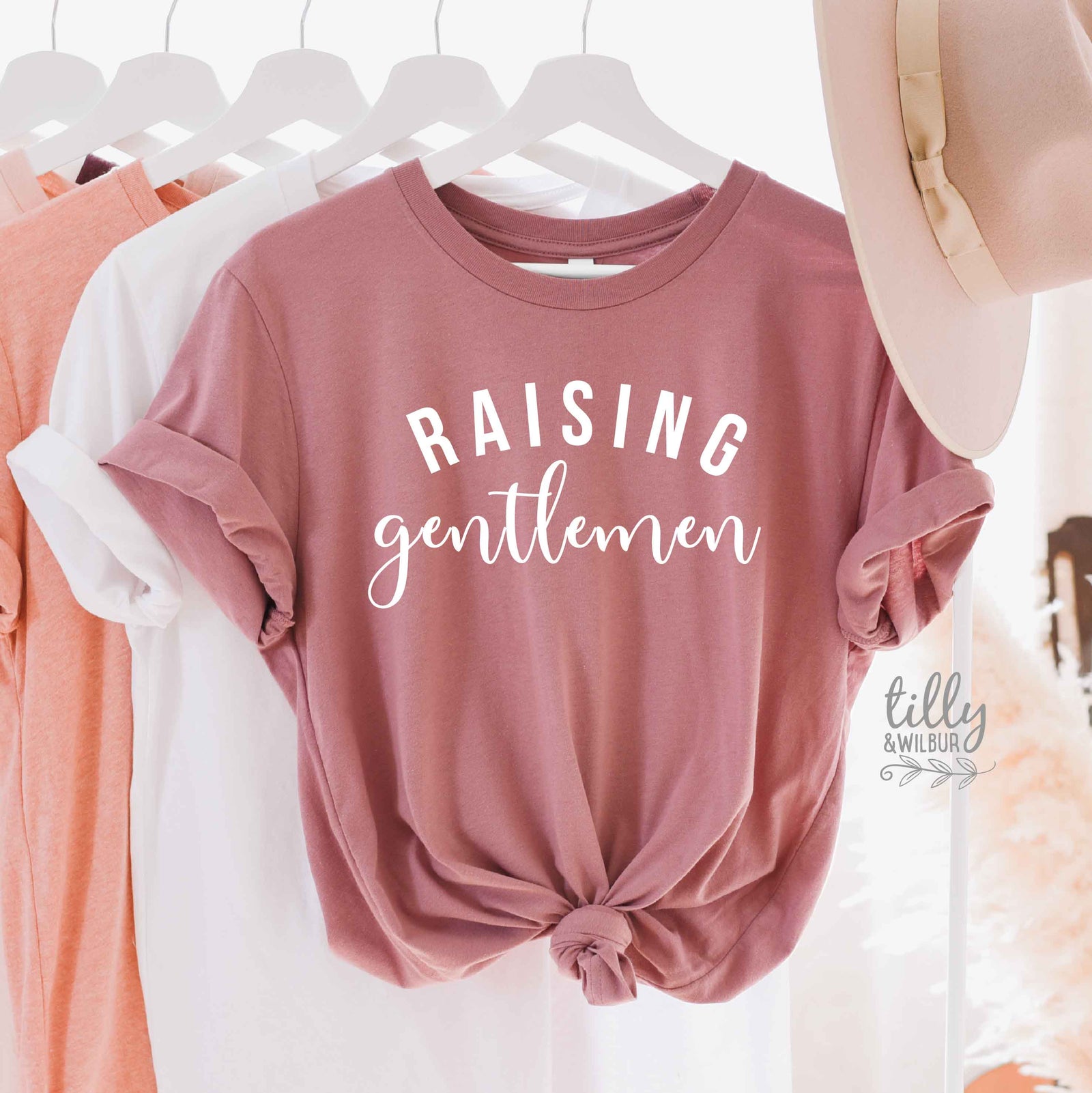 Raising Gentlemen Shirt | Boy Mum T-Shirt | Mum of Boys Tee | Mother’s Day Gift | Neutral Aesthetic Mum Shirt