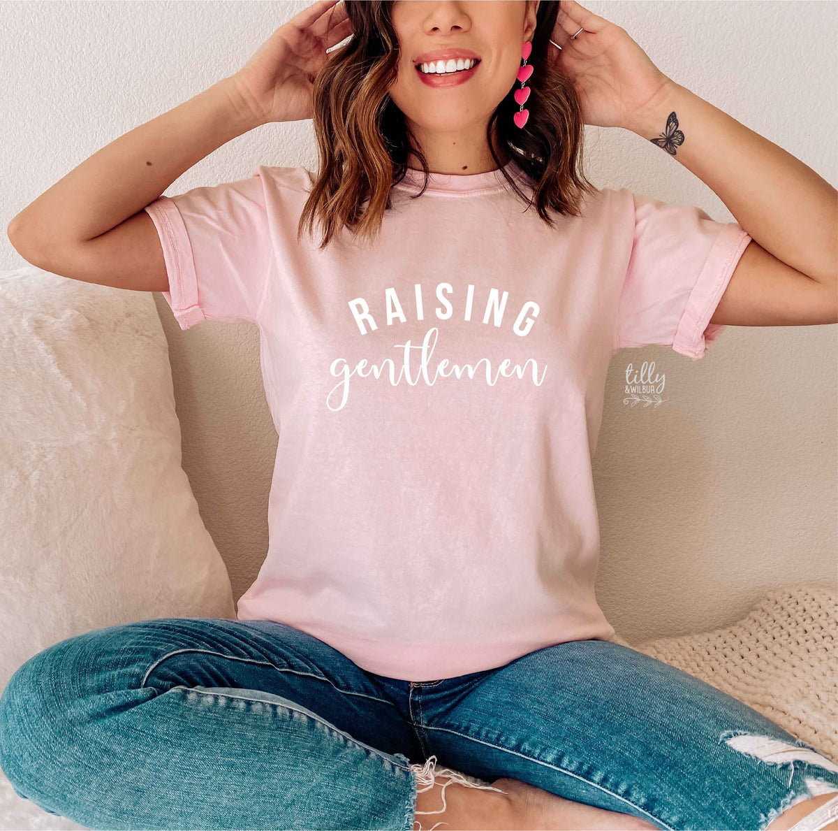 Raising Gentlemen Shirt | Boy Mum T-Shirt | Mum of Boys Tee | Mother’s Day Gift | Neutral Aesthetic Mum Shirt
