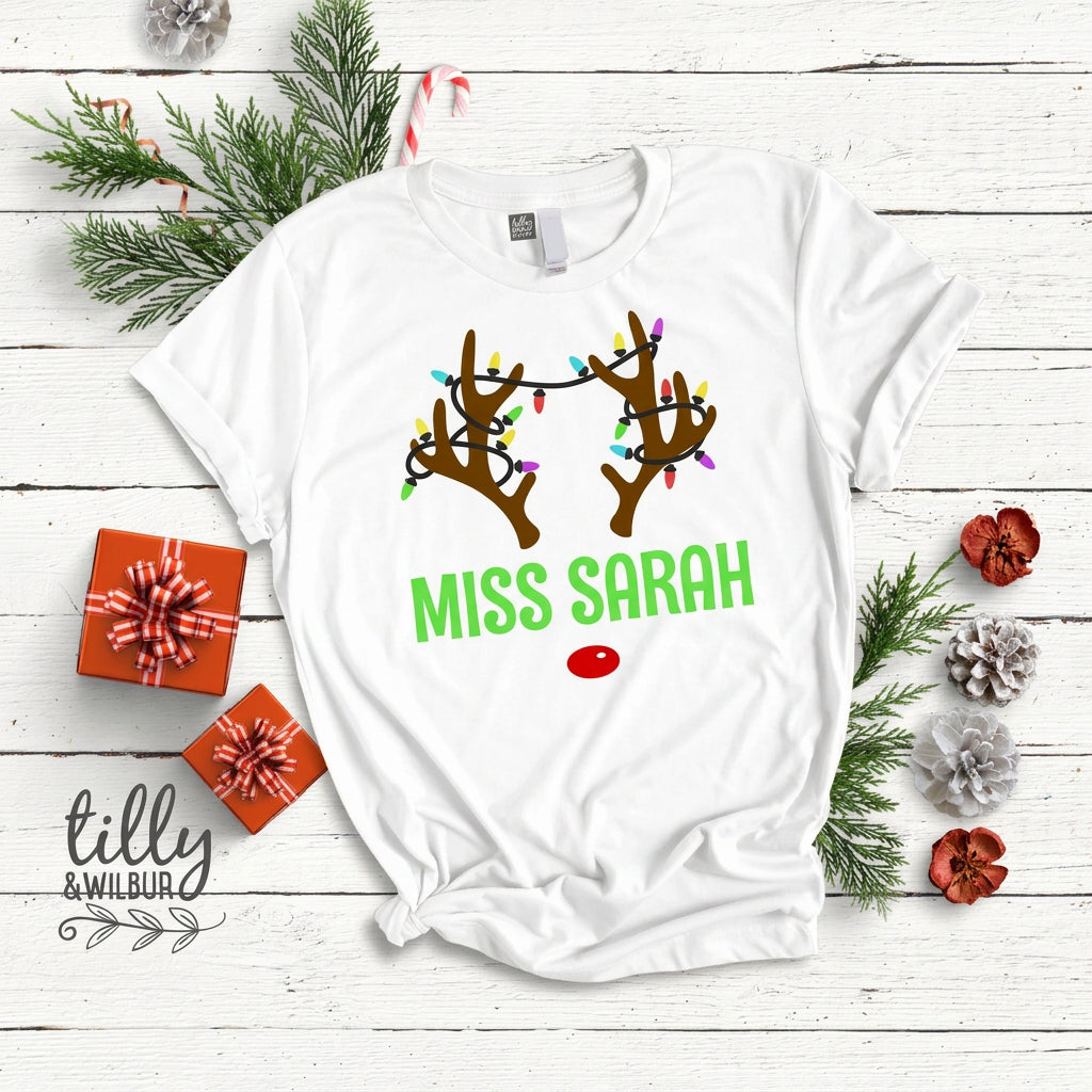 Personalised Reindeer Christmas Clothing - Baby, Kids and Adult Sizes