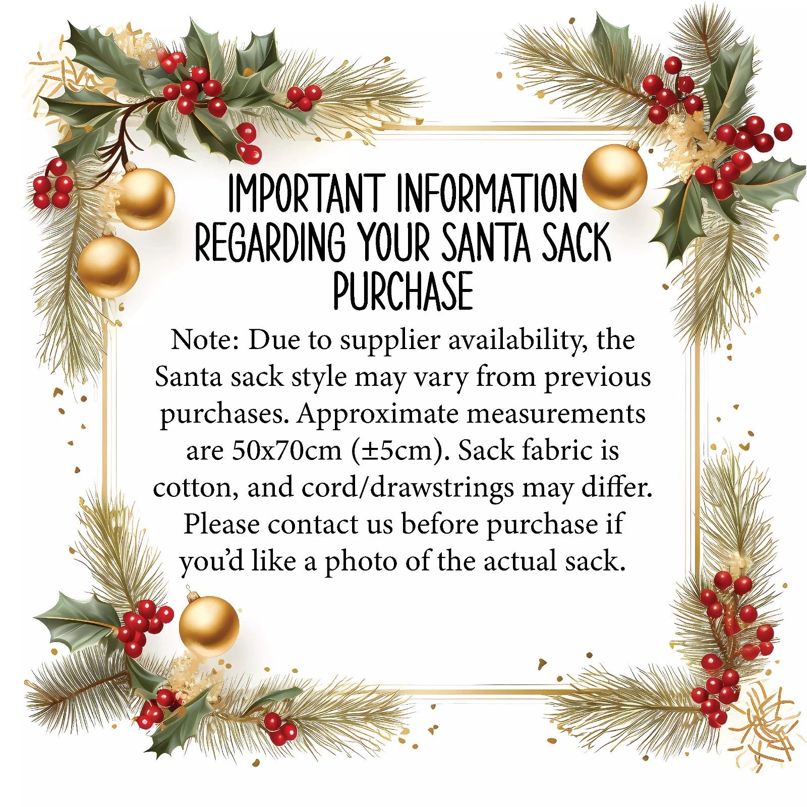 Australian Animal Personalised Santa Sack