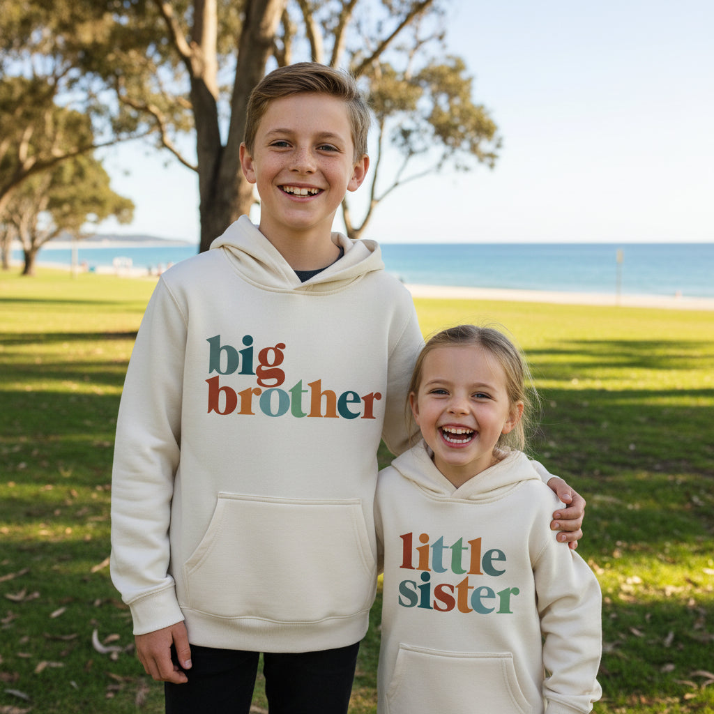 Big Sister & Little Brother Matching T-Shirts - Sibling Tees