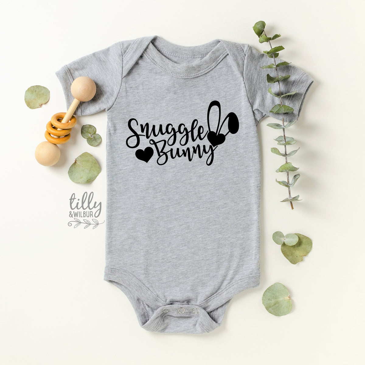 Snuggle Bunny Easter Bodysuit | Cute Baby Easter Outfit Newborn Infant Easter Gift