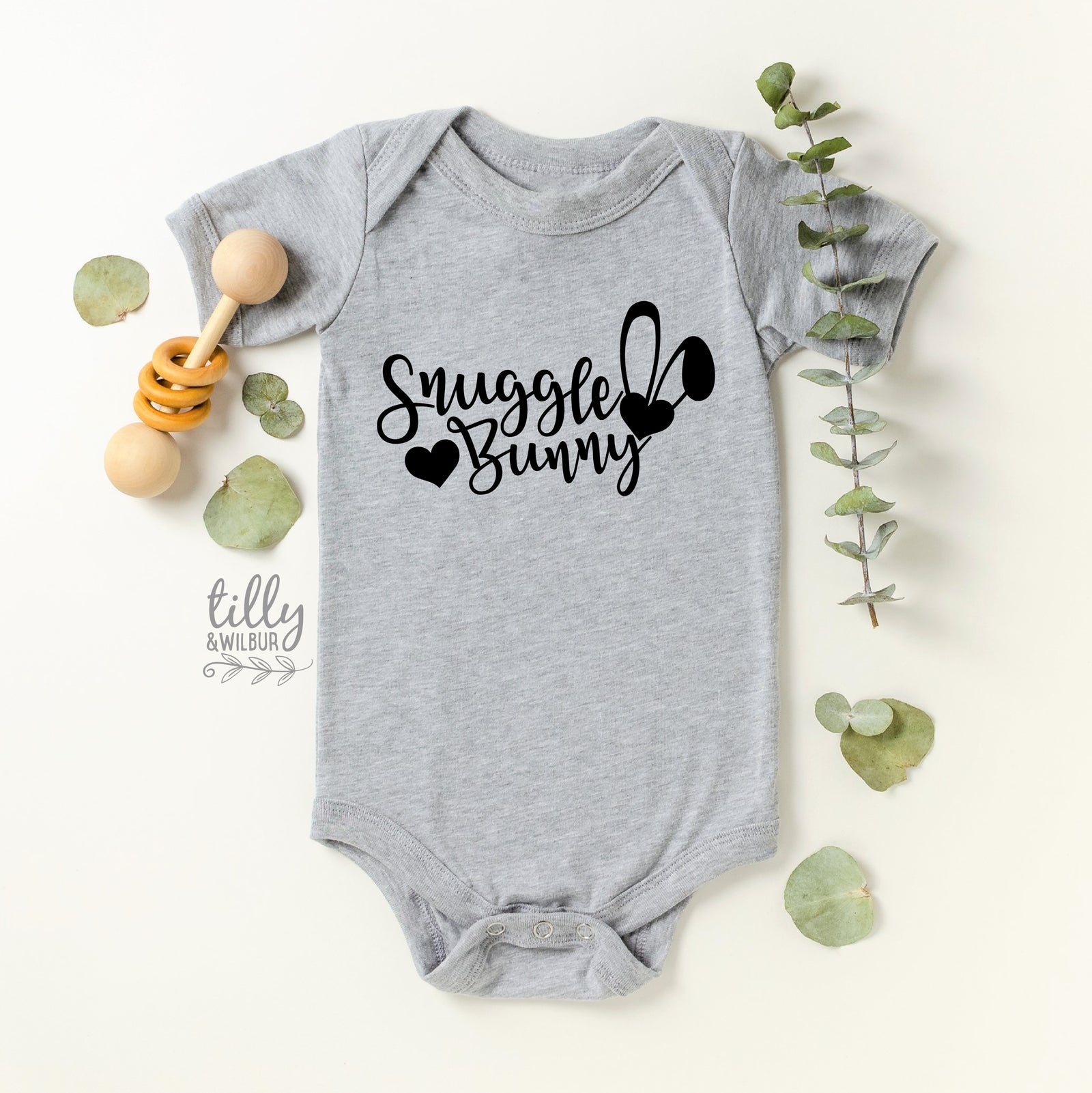 Snuggle Bunny Easter Bodysuit | Cute Baby Easter Outfit Newborn Infant Easter Gift