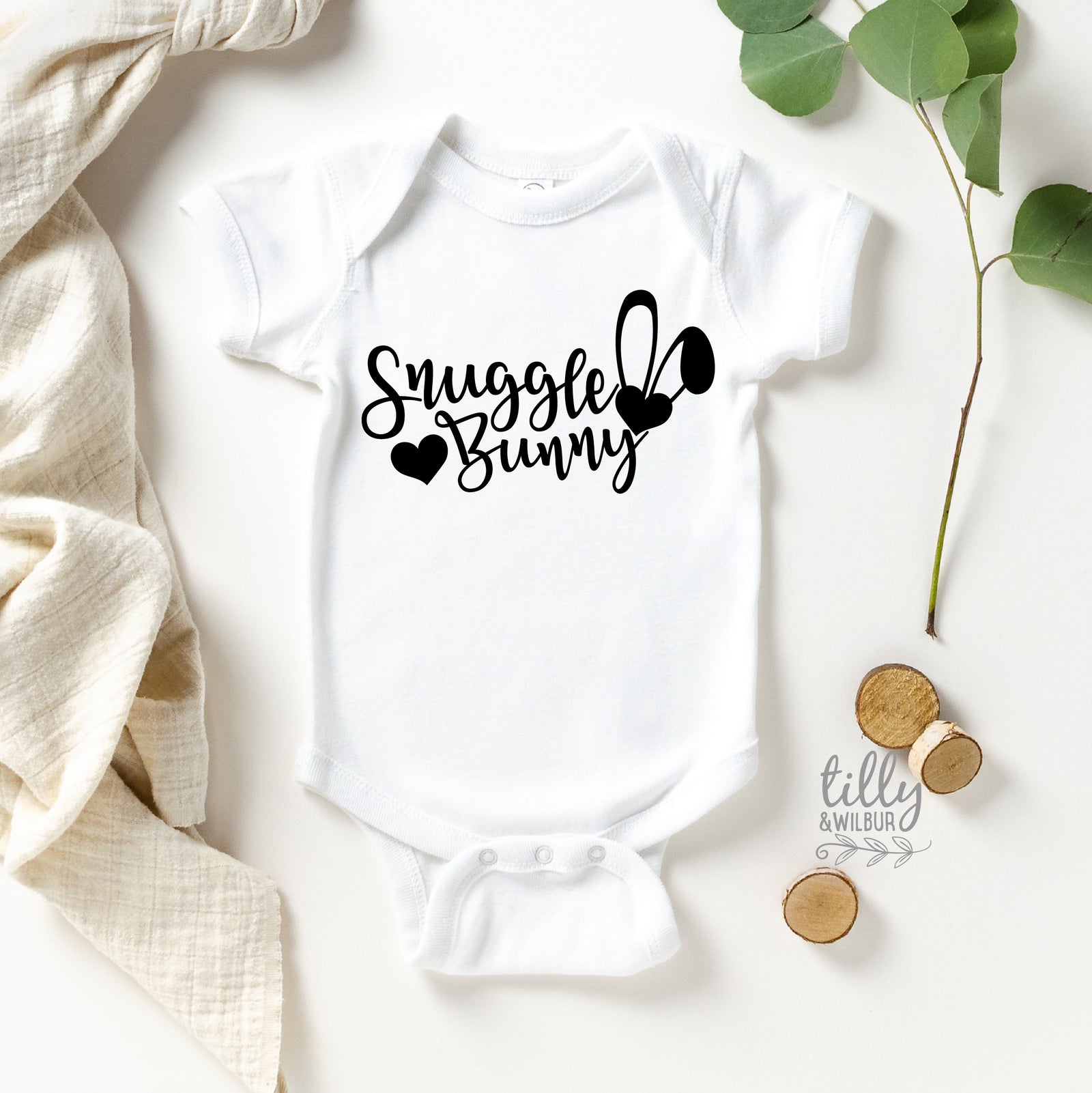 Snuggle Bunny Easter Bodysuit | Cute Baby Easter Outfit Newborn Infant Easter Gift