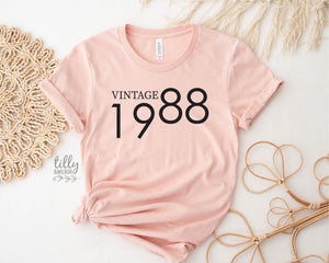 Vintage Birthday T-Shirt With Personalised Year