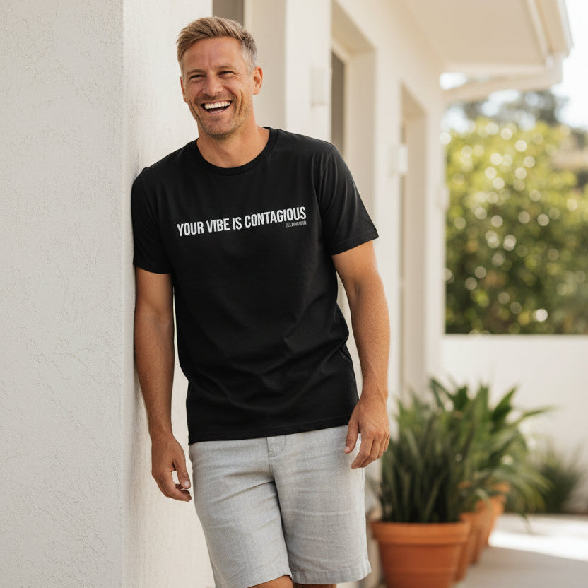 Your Vibe Is Contagious Tee – Statement Slogan T-Shirt