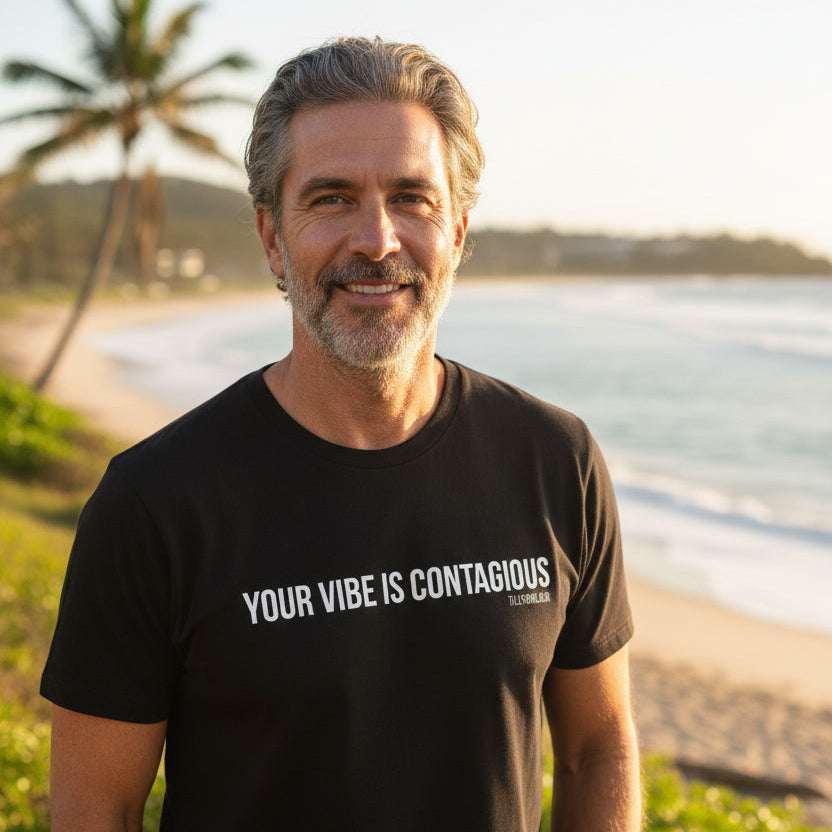 Your Vibe Is Contagious Tee – Statement Slogan T-Shirt