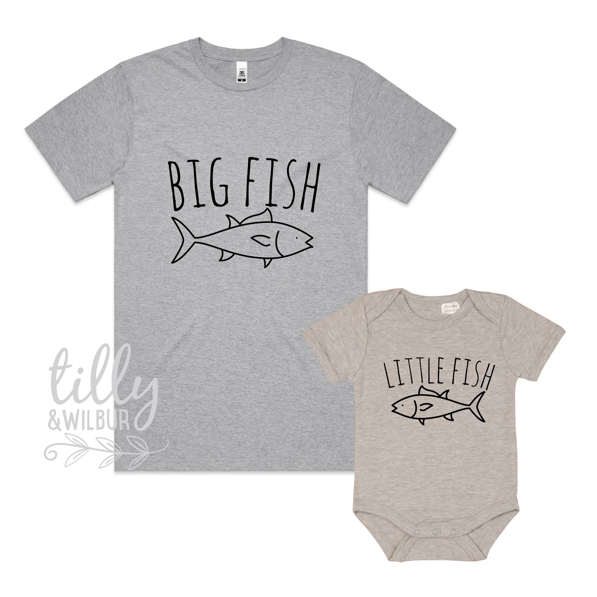 Big Fish Little Fish Father Son Matching Shirts