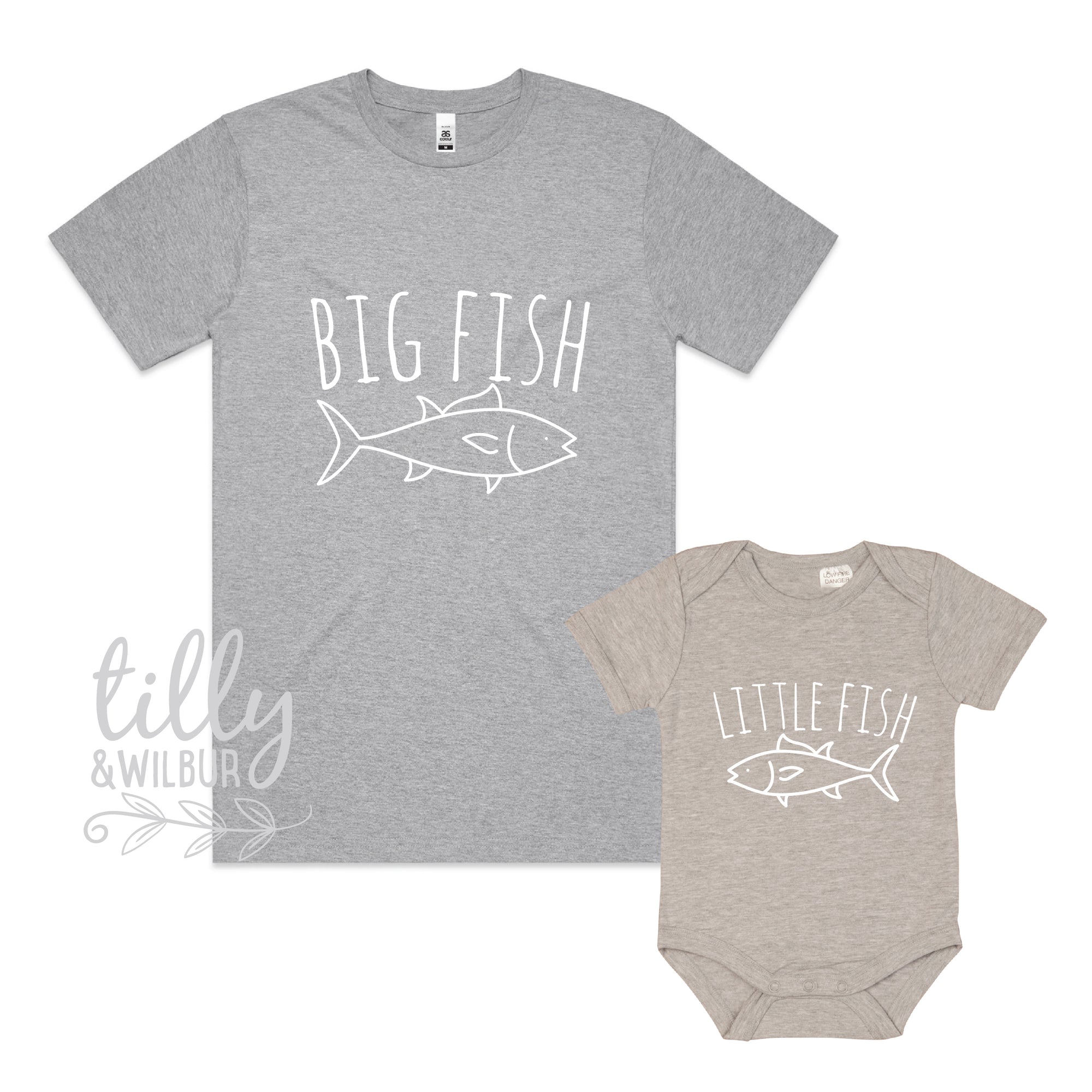 Big Fish Little Fish Father Son Matching Shirts