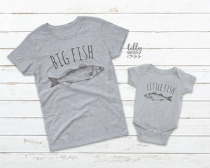 Big Fish Little Fish Father Son Matching Shirts