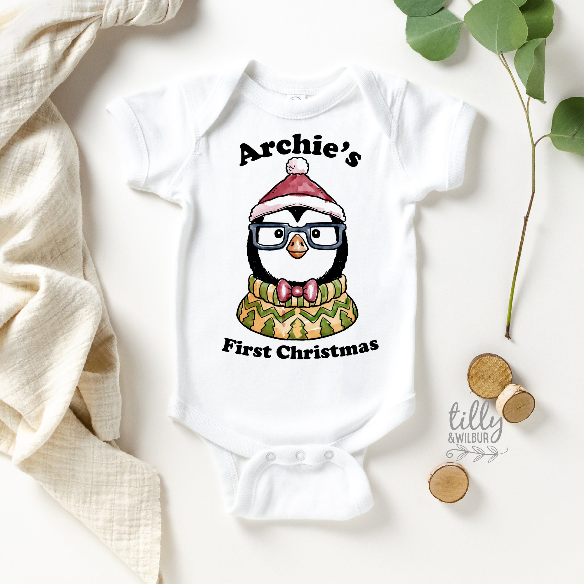 Personalised 1st Christmas Bodysuit