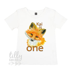 Fox 1st Birthday T-Shirt For Boys