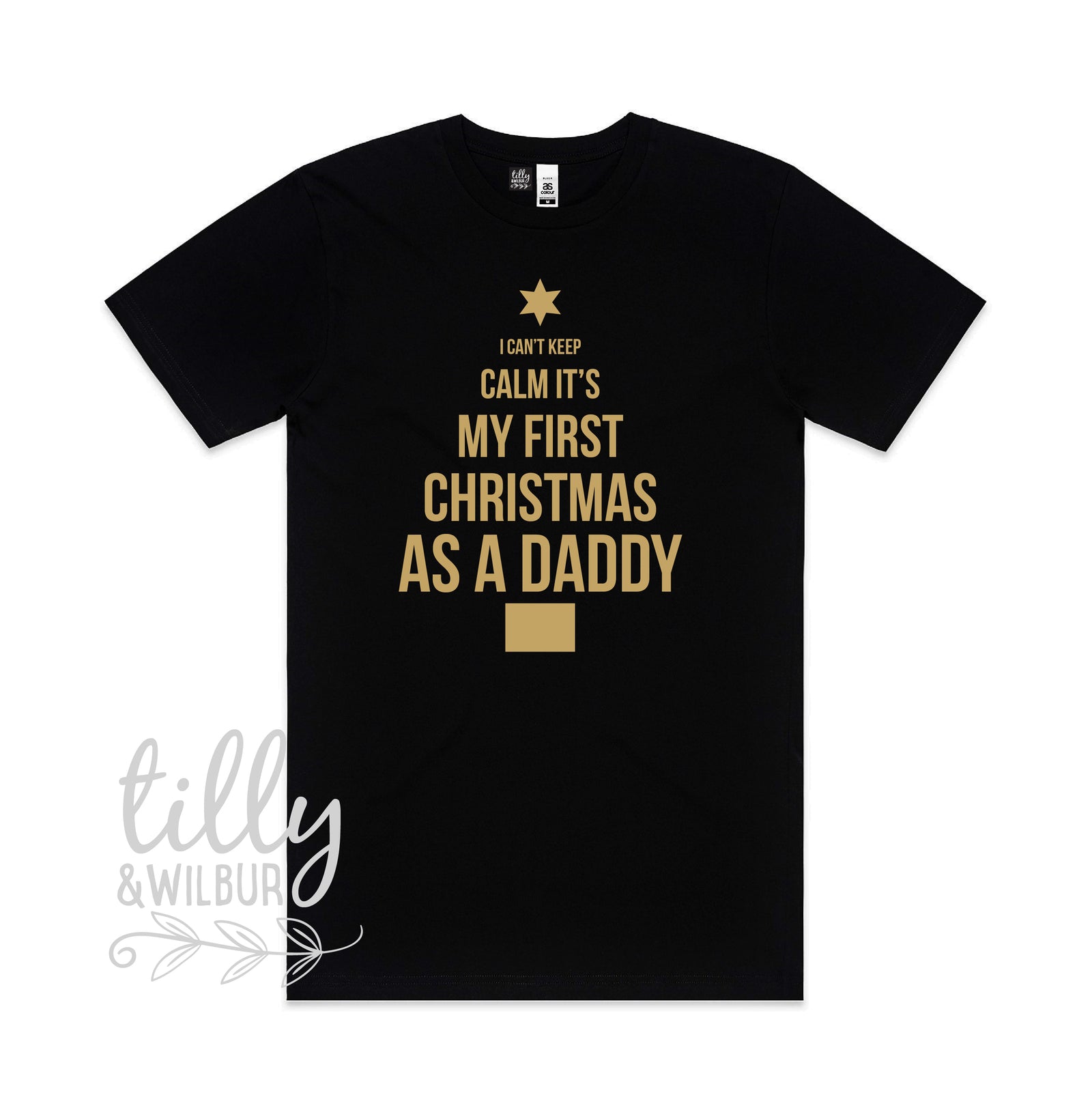 I Can't Keep Calm It's My First Christmas As A Daddy Men's T-Shirt