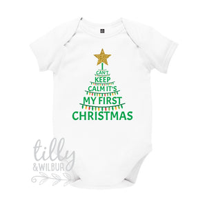 I Can't Keep Calm It's My First Christmas Unisex Bodysuit